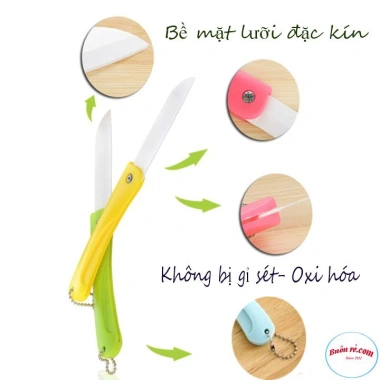 Dao Sứ Gọt Hoa Quả Gấp Gọn - Siêu Nhẹ, Tiện Lợi, Giá 20.900₫ Giảm Đến 25.289₫