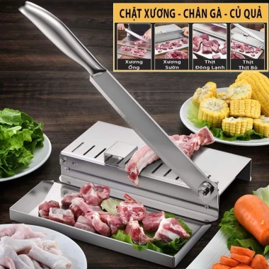 Dao Thái Thịt Đa Năng Inox Cắt Gà, Xương, Lạnh – Sắc Bén, Cắt Lớp Mỏng, Giá 484.000đ