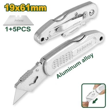 Dao trổ Jadever JDSK9.461 vỏ nhôm Thay lưỡi nhanh, kèm 5 lưỡi SK5, 15.000 VND