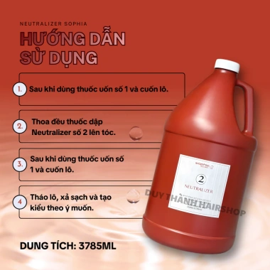 Dập Định Hình Tóc Uốn Sophia Neutralizer 3.785ml – Giữ Lọn Đẹp, Kiềm Trung Hòa, 425k 4 Dập Định Hình Tóc Uốn Sophia Neutralizer 3.785ml – Giữ Lọn Đẹp, Kiềm Trung Hòa, 425k 4