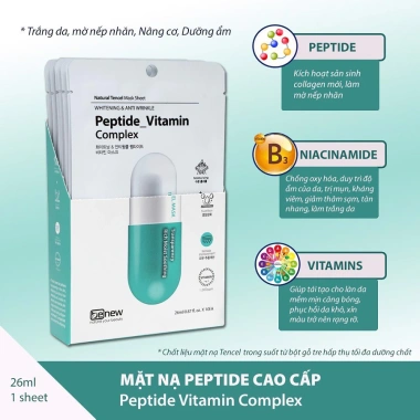 Đắp Mặt Nạ BENEW Peptide Complex Hàn Quốc 26ml - Vitamin Trắng Da, Chống Nhăn, Căng Mịn, Xanh Lá 89.000 2