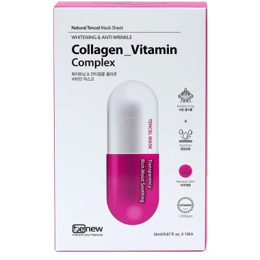 Đắp Mặt Nạ Collagen Vitamin Benew Cao Cấp Hàn Quốc 26ml - Xóa Nám, Dưỡng Trắng, Tái Tạo Da, Màu Hồng - 89.000đ