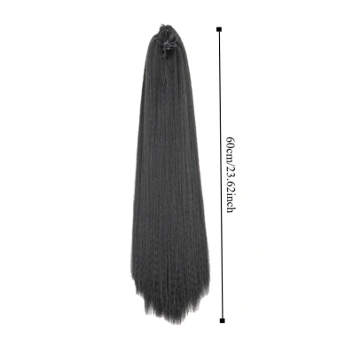 DARON Dài Yaki Thẳng Đuôi Ngựa Kẹp Dây Rút Afro Đen Nâu Phụ Kiện Tóc Dự Tiệc 150k 2