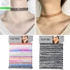 Dasbsug 12 Miếng Vintage Hippy Co Giãn Hình Xăm Vòng Cổ Choker - Giá chỉ 54.404₫