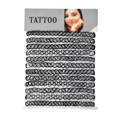 Dasbsug 12 Miếng Vintage Hippy Co Giãn Hình Xăm Vòng Cổ Choker - Giá chỉ 54.404₫