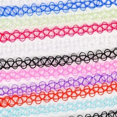 Dasbsug 12 Miếng Vintage Hippy Co Giãn Hình Xăm Vòng Cổ Choker - Giá chỉ 54.404₫