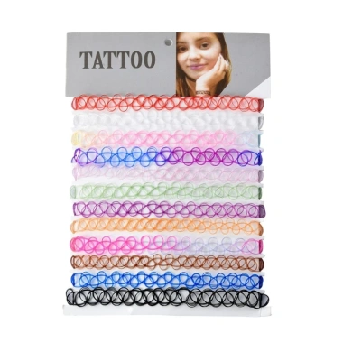 Dasbsug 12 Miếng Vintage Hippy Co Giãn Hình Xăm Vòng Cổ Choker - Giá chỉ 54.404₫ 10 Dasbsug 12 Miếng Vintage Hippy Co Giãn Hình Xăm Vòng Cổ Choker - Giá chỉ 54.404₫ 10