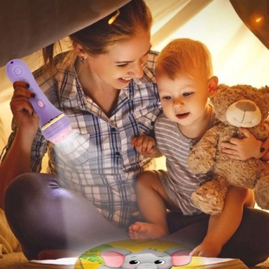 Dasbsug Đèn Pin 3 Trong 1 Trẻ Em Slideshow Đồ Chơi Giáo Dục Động Vật, Chiếu Sáng
