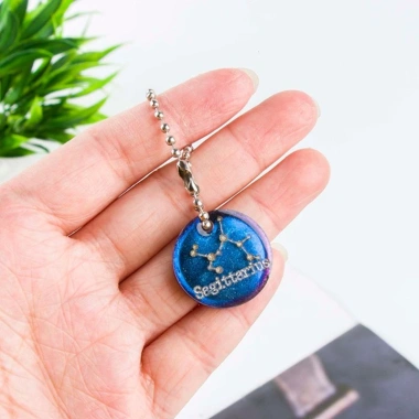 Dasbsug DIY Sáng Bóng 12 Chòm Sao Móc Khóa Nhựa Epoxy Trang Sức Khuyến mãi 62.047₫ 4