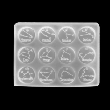 Dasbsug DIY Sáng Bóng 12 Chòm Sao Móc Khóa Nhựa Epoxy Trang Sức Khuyến mãi 62.047₫ 6