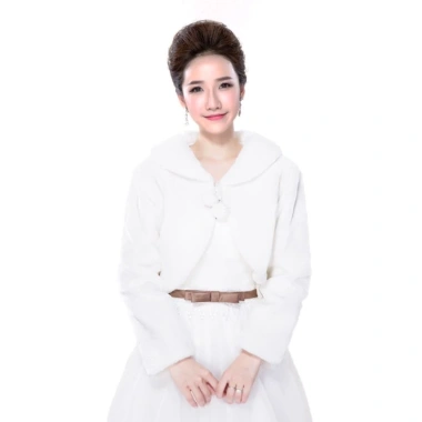 Dasbsug Nữ Lông Thú Giả Dài Tay Khăn Choàng Quấn Ve Áo Cổ Pompom Ren 199.790₫