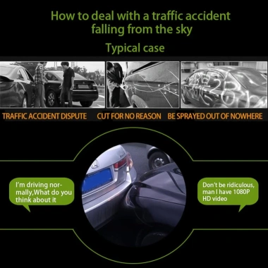 Dashcam WIFI 1.200W HD 1.080P - Tầm nhìn ban đêm, di động, giám sát & đỗ xe - 563.970 VND 6