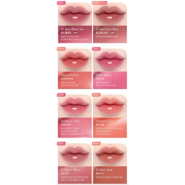DASIQUE Juicy Dewy Tint 26 màu - Earl Grey Rose và Rose Black Tea, son môi dưỡng ẩm, giá chỉ 330.001₫ 4