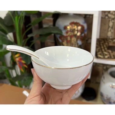 Đặt ngay Bộ Bát Đĩa Cúng Gia Tiên Trắng Vàng Kim, Bộ Hoa Mặt Trời Gốm Sứ Bát Tràng Đa Kích Thước – Giá chỉ 249.000₫ 4