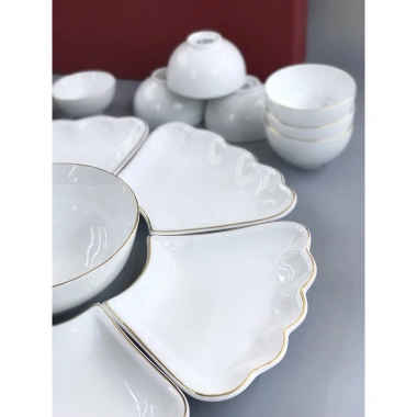 Đặt ngay Bộ Bát Đĩa Cúng Gia Tiên Trắng Vàng Kim, Bộ Hoa Mặt Trời Gốm Sứ Bát Tràng Đa Kích Thước – Giá chỉ 249.000₫ 7