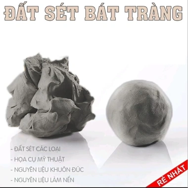 Đất sét mỹ thuật 2Kg màu xám dẻo - Nặng tượng, làm gốm, giá chỉ 50.000đ