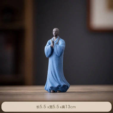 Đất Sét Tím Zen Little Monk - Đồ Trang Trí Nâng Trà, Phòng Khách, Bàn Trà