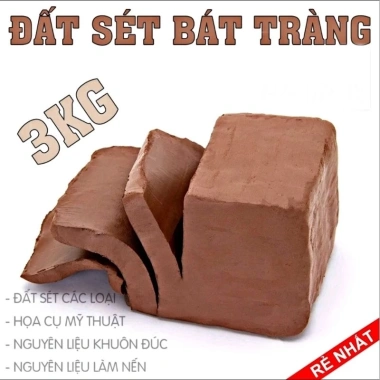Đất sét tự khô 3kg - Mỹ thuật, nặng tượng, làm gốm, giá ưu đãi 35.000₫