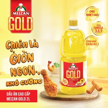 Dầu ăn cao cấp Meizan Gold 2L - Giá 130k, Giảm còn 104k, Dinh dưỡng cao, Hương vị thơm ngon