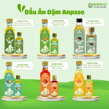 Dầu ăn dặm Anpaso ép lạnh hạt tự nhiên, chiên xào an toàn, cho bé - Giá 46.000 VND