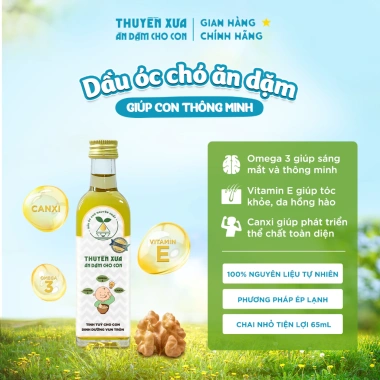 Dầu ăn dặm bé Thuyền Xưa Dầu óc chó nguyên chất 65ml/250ml tăng trí não giảm giá 70.000₫ 7