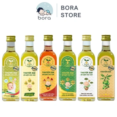 Dầu ăn dặm bé Thuyền Xưa hạt tự nhiên Oliu Macca Óc chó Gấc 65/250ml 70.000đ