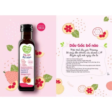 Dầu ăn dặm bổ não Mămmy cho bé đủ vị - Dầu Olifi, Hạt Lanh, Cá Hồi, Óc Chó, Gấc 30ml/100ml - Giá chỉ 95.000đ 8