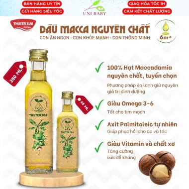 Dầu ăn dặm cho bé Thuyền Xưa 65ml Dầu macca nguyên chất giá ưu đãi 100k