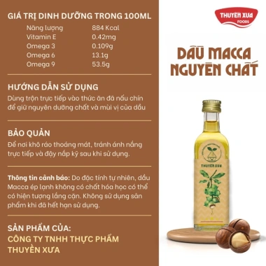 Dầu ăn dặm cho bé Thuyền Xưa 65ml Dầu macca nguyên chất giá ưu đãi 100k 5