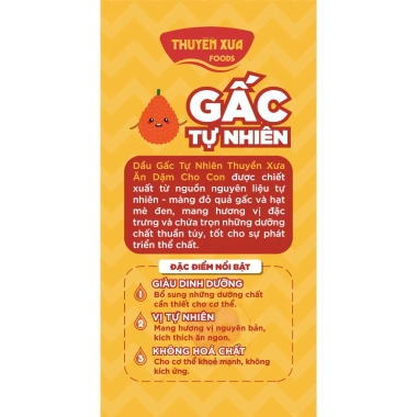 Dầu ăn dặm Dầu Gấc Thuyền Xưa 65ml - Tự nhiên, mắt sáng, giá 55.000₫ 4