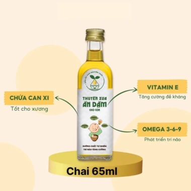Dầu ăn dặm Thuyền Xưa 65ml - Vị Oliu, Giấc, Óc Chó, Mè nguyên chất cho bé - Giá 55.000đ
