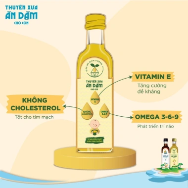 Dầu ăn dặm Thuyền Xưa 65ml - Vị Oliu, Giấc, Óc Chó, Mè nguyên chất cho bé - Giá 55.000đ