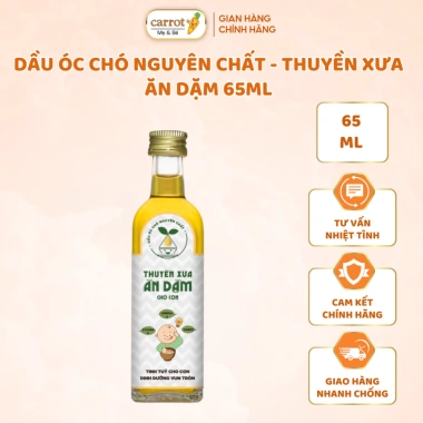 Dầu ăn dặm Thuyền Xưa 65ml - Vị Oliu, Giấc, Óc Chó, Mè nguyên chất cho bé - Giá 55.000đ