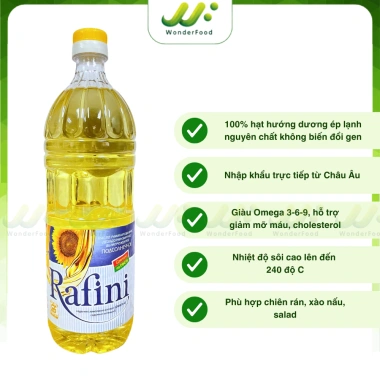 Dầu ăn hướng dương Rafini 100% nhập khẩu – Giá 94.050₫, dinh dưỡng tốt 2 Dầu ăn hướng dương Rafini 100% nhập khẩu – Giá 94.050₫, dinh dưỡng tốt 2