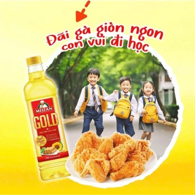 Dầu ăn Meizan Gold cao cấp 400ml-2L dán nhiệt độ cao chiên giòn 31.000 dong