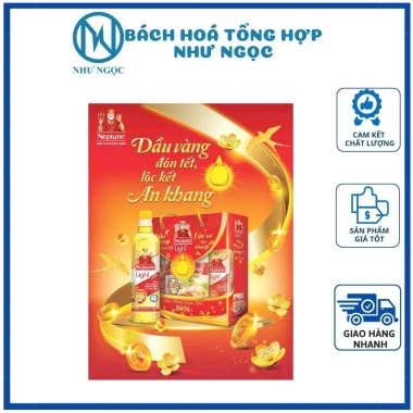 Dầu ăn Neptune Light 1L (2 chai) + Hạt Nêm 200g - Ưu đãi 179.000, Bách Hóa Như Ngọc 2