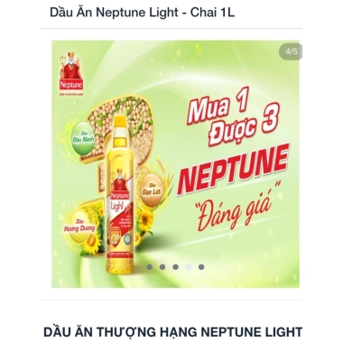 Dầu Ăn Thượng Hạng Neptune Light 5L - Giá ưu đãi 345.600 VND, dầu nhẹ, an toàn cho gia đình 2 Dầu Ăn Thượng Hạng Neptune Light 5L - Giá ưu đãi 345.600 VND, dầu nhẹ, an toàn cho gia đình 2