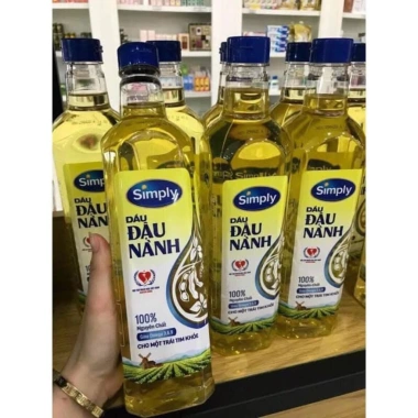 Dầu ăn tốt cho tim mạch Simply 100% từ đậu nành - giảm giá 23% chỉ 90.000 VND, hỗ trợ tim mạch, không chất bảo quản