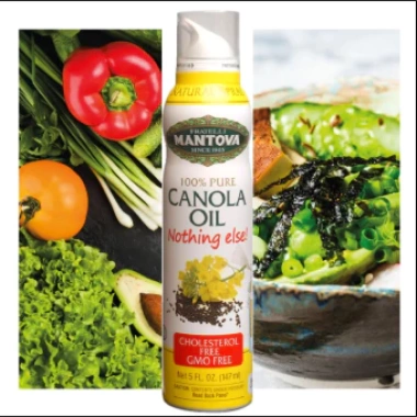 Dầu ăn xịt hạt cải Mantova 147ml - Canola oil ít calo, ăn kiêng, 100% nguyên chất Xanhsam 6 Dầu ăn xịt hạt cải Mantova 147ml - Canola oil ít calo, ăn kiêng, 100% nguyên chất Xanhsam 6