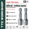 Đầu bắn vít tôn SC 8mm nam châm chống trượt, chống ăn mòn, độ bền cao, chuôi lục giác - Giá 26.600₫