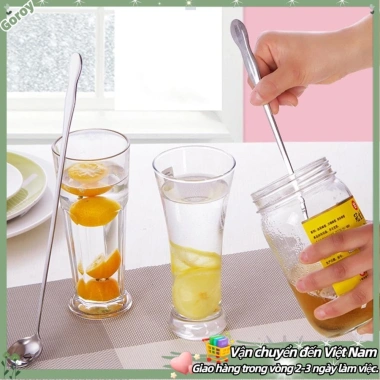 Đầu Bầu Thép Không Gỉ 32cm Đa Năng Dài Tay - Thìa Khuấy Cà Phê, Cocktail - 34.6k