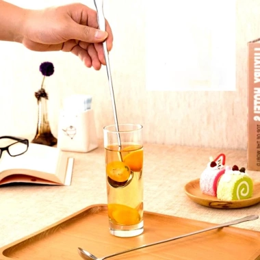 Đầu Bầu Thép Không Gỉ 32cm Đa Năng Dài Tay - Thìa Khuấy Cà Phê, Cocktail - 34.6k