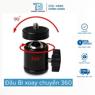 Đầu bi xoay 360° cho tripod + kẹp điện thoại - Giá chỉ 23.000₫, giảm giá mạnh