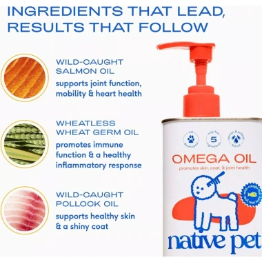 Dầu cá hồi NATIVE PET 236ml Omega-3 - Dưỡng da lông chó mèo, giảm còn 750.000₫