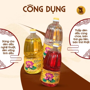 Dầu Cát Tường Lưu Ly 1Kg Chai Tròn - Thắp Đèn Thờ Cúng FUSILUNG Giá Ưu Đãi 80.750₫ 5