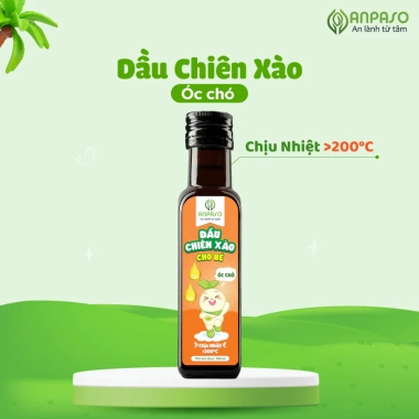 Dầu chiên xào Anpaso 100ml ăn dặm - chịu nhiệt 200°C, vị oliu, óc chó, hạt, giá 100k