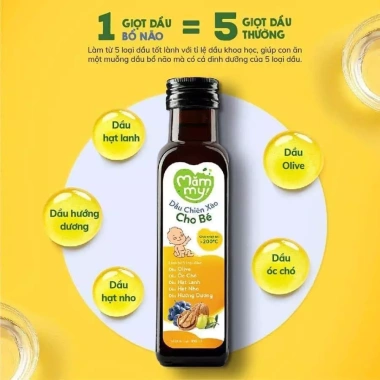 Dầu chiên xào Mămmy 100ml bé ăn dặm chịu nhiệt 200C giữ trọn dinh dưỡng 100.000₫ 3