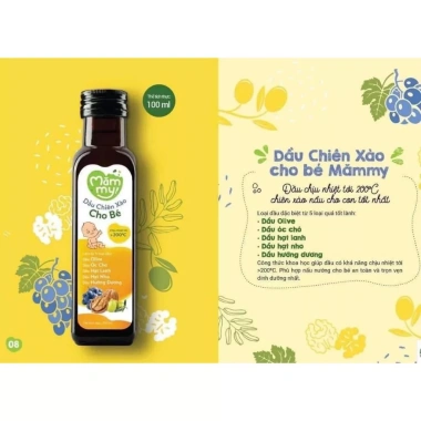 Dầu chiên xào Mămmy 100ml bé ăn dặm chịu nhiệt 200C giữ trọn dinh dưỡng 100.000₫ 4