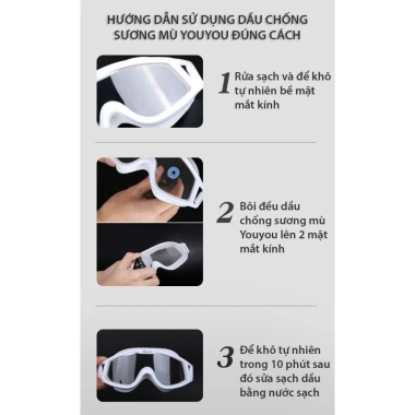 Dầu Chống Sương Mù Anti-fog YouYou cho Kính Bơi - Không Hấp Hơi, Giảm Giá 65.000₫ 6 Dầu Chống Sương Mù Anti-fog YouYou cho Kính Bơi - Không Hấp Hơi, Giảm Giá 65.000₫ 6