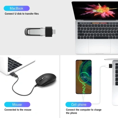 Đầu chuyển đổi Ankndo Micro USB OTG Type C sang USB cho MOGEE - Giá 12.500₫ 3